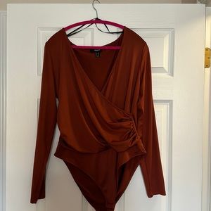 Burnt Orange Long Sleeve Bodysuit